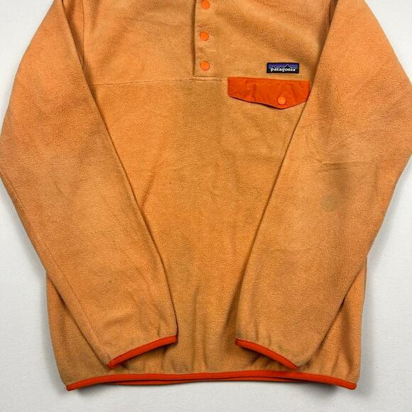 Vintage Patagonia Orange Synchilla Fleece Pullover - Picture 7 of 8